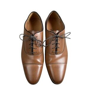 Zara Man Brown Cap-Toe Derby Style Oxfords  EU 43 / US 10   Office Church Casual